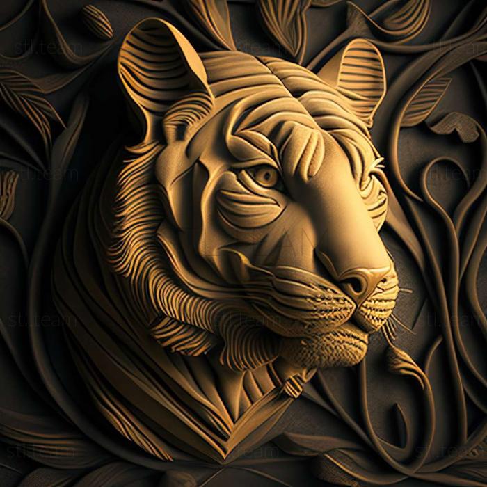 3D модель Пурш тигр відома тварина (STL)